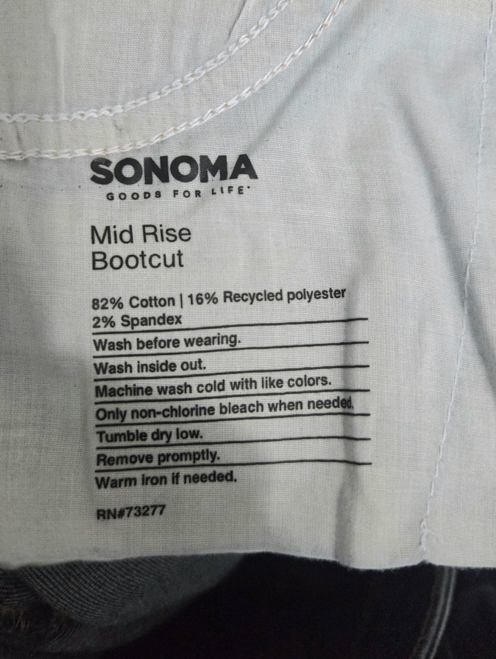 Sonoma New Dark Blue Women’s Mid-Rise Bootcut Jeans - Picture 8 of 12